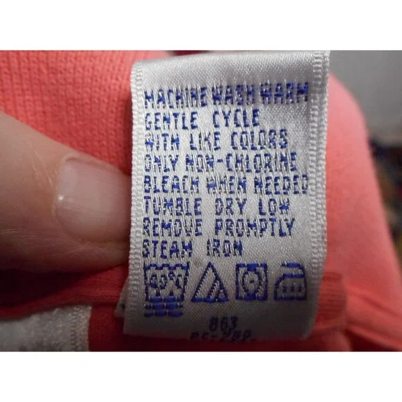 Izod Women's Size M orange coral 100% cotton short sleeve Polo Shirt - Picture 3 of 5